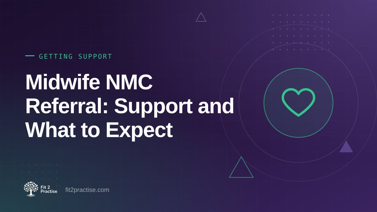 Fit 2 Practise graphic: support for midwives referred to the NMC